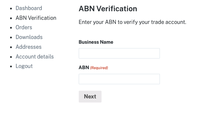 ABN Lookup Tool Woocommerce endpoint